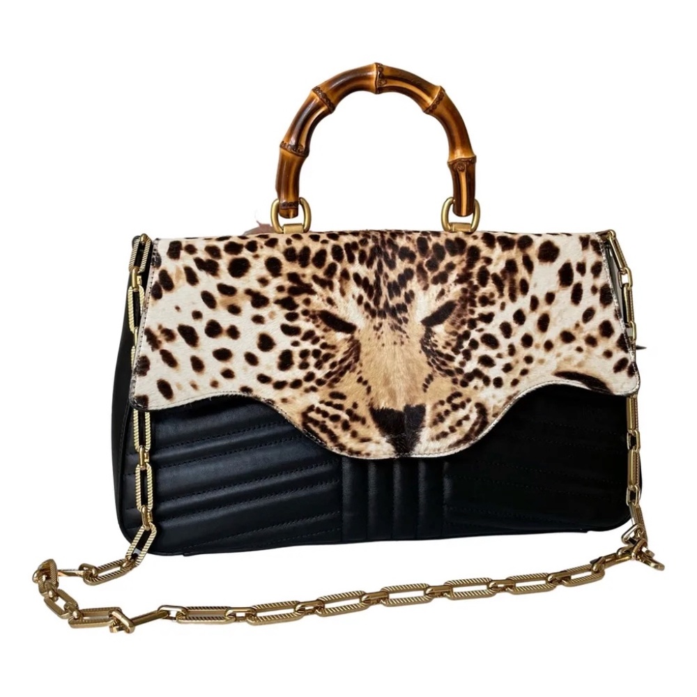 GUCCI  Leopard head  Ponyhair chain bag - Picture 11 of 12